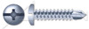 #10 X 1" Self-Drilling Screws, Pan Head Phillips/Slot Combo Drive, Steel, Zinc Plated and Baked