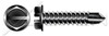 #10 X 1/2" Self-Drilling Screws, Hex Indented Washer, Slotted, Steel, Black Oxide and Oil
