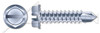 #14 X 3/4" Sheet Metal Self Tapping Screws with Drill Point, Indented Hex Washer Head with Slotted Drive and Locking Serrations, Steel, Zinc Plated and Baked #14 X 3/4" Sheet Metal Self Tapping Screws with Drill Point, Indented Hex Washer Head with Slotted Drive and Locking Serrations, Steel, Zinc Plated and Baked