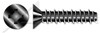 #4 X 1/2" Hi-Lo Self-Tapping Sheet Metal Screws, Flat Phillips Drive, Full Thread, Steel, Black Oxide