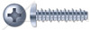 #3 X 3/8" Hi-Lo Self-Tapping Sheet Metal Screws, Pan Phillips Drive, Full Thread, Steel, Zinc Plated