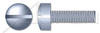 1/4"-20 X 1" Machine Screws, Fillister Slot Drive, Full Thread, Steel, Zinc Plated