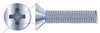 #6-32 X 3" Machine Screws, Flat Phillips Drive, 82 Degree Countersink, Full Thread, Steel, Zinc Plated