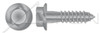 1/4" X 1" Hex Head Lag Screw Bolts, Indented Hex Flange, Steel, Hot Dip Galvanized