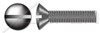 #6-32 X 3/8" Machine Screws, Oval Slot Drive, 82 Degree Countersink, Full Thread, Steel, Black Zinc