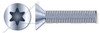 1/4"-20 X 1-3/4" Flat Head Machine Screws with 6Lobe Torx(r) Drive, Zinc Plated Steel