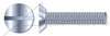 #2-56 X 3/16" Machine Screws, Flat Undercut Slot Drive, 82 Degree Countersink, Full Thread, Steel, Zinc Plated