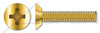 #6-32 X 1/4" Machine Screws, Flat Undercut Phillips Drive, 82 Degree Countersink, Full Thread, Steel, Yellow Zinc