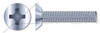 1/4"-20 X 7/8" Machine Screws, Flat Undercut Phillips Drive, 82 Degree Countersink, Full Thread, Steel, Zinc Plated