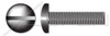 #8-32 X 7/8" Machine Screws, Pan Slot Drive, Full Thread, Steel, Black Zinc