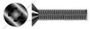 1/4"-20 X 3/8" Machine Screws, Flat Phillips Drive, 100 Degree Countersink, Full Thread, Steel, Black Oxide