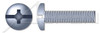 #6-32 X 1-3/4" Machine Screws, Pan Head Phillips/Slot Combo Drive, Full Thread, Steel, Zinc Plated