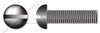 1/4"-20 X 1/2" Machine Screws, Round Slot Drive, Full Thread, Steel, Black Zinc
