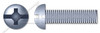 5/16"-18 X 4" Machine Screws, Round Phillips/Slot Combo Drive, Full Thread, Steel, Zinc Plated