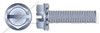 #6-32 X 1/4" SEMS Machine Screws with External Tooth Lock Washer, Hex Slotted Washer, Steel, Zinc Plated and Baked