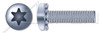 #10-24 X 3/8" SEMS Machine Screws with External Tooth Lock Washer, Pan Head with 6Lobe Torx(r) Drive, Steel, Zinc Plated and Baked