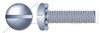 #10-32 X 1" SEMS Machine Screws with External Tooth Lock Washer, Pan Head with Slotted Drive, Steel, Zinc Plated and Baked