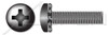 #10-24 X 1/2" SEMS Machine Screws with External Tooth Lock Washer, Pan Head with Phillips Drive, Black Zinc Plated Steel