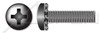 #10-32 X 1/4" SEMS Machine Screws with External Tooth Lock Washer, Pan Head with Phillips Drive, Black Zinc Plated Steel