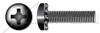 #12-24 X 1/2" SEMS Machine Screws with External Tooth Lock Washer, Pan Head with Phillips Drive, Black Oxide Coated Steel