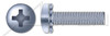 #10-32 X 1" SEMS Machine Screws with External Tooth Lock Washer, Pan Head with Phillips Drive, Zinc Plated Steel