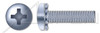 #10-32 X 1/4" SEMS Machine Screws with External Tooth Lock Washer, Pan Head with Phillips Drive, Zinc Plated Steel