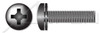 #4-40 X 1/4" SEMS Machine Screws with Internal Tooth Lock Washer, Pan Head with Phillips Drive, Black Zinc Plated Steel