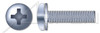 #10-24 X 5/8" SEMS Machine Screws with Internal Tooth Lock Washer, Pan Head with Phillips Drive, Zinc Plated Steel