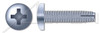 #10-24 X 5/8" Type 1 Thread Cutting Screws, Pan Head with Phillips Drive, Zinc Plated Steel