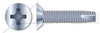 #10-24 X 1" Type 23 Thread Cutting Screws, Flat Undercut Countersunk Head with Phillips Drive, Steel, Zinc Plated and Baked