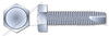 #10-24 X 3/4" Type 23 Thread Cutting Screws, Indented Hex Head, Steel, Zinc Plated and Baked