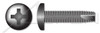 #6-32 X 3/4" Type 23 Thread Cutting Screws, Pan Head with Phillips Drive, Steel, Black Zinc and Baked