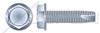 #10-24 X 3/4" Type 23 Thread Cutting Screws, Indented Hex Washer Head, Zinc Plated Steel