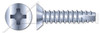 #10 X 1/2" Type 25 Thread Cutting Screws, Flat Undercut Countersunk Head with Phillips Drive, Zinc Plated Steel