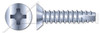 #8 X 1/4" Type 25 Thread Cutting Screws, Flat Undercut Countersunk Head with Phillips Drive, Zinc Plated Steel