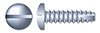 #10 X 5/8" Type 25 Thread Cutting Screws, Pan Head with Slotted Drive, Zinc Plated Steel
