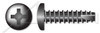 #10 X 3/4" Type 25 Thread Cutting Screws, Pan Head with Phillips Drive, Steel, Black Zinc and Baked #10 X 3/4" Type 25 Thread Cutting Screws, Pan Head with Phillips Drive, Steel, Black Zinc and Baked