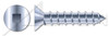 #8 X 1/2" Self-Tapping Sheet Metal Screws, Type "A", Flat Square Drive, Steel, Zinc Plated and Baked