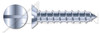#10 X 1/2" Self-Tapping Sheet Metal Screws, Type "A", Flat Undercut Slot Drive, Steel, Zinc Plated and Baked