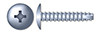 #10 X 3/8" Type 25 Thread Cutting Screws, Truss Head with Phillips Drive, Steel, Zinc Plated and Baked