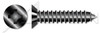 #6 X 3/8" Self-Tapping Sheet Metal Screws, Type "AB", Flat Undercut Phillips Drive, Steel, Black Oxide