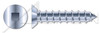 #8 X 1/2" Self-Tapping Sheet Metal Screws, Type "A", Flat Undercut Square Drive, Steel, Zinc Plated and Baked