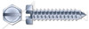 #8 X 1/2" Self-Tapping Sheet Metal Screws, Type "AB", Hex Indented Slotted, Steel, Zinc Plated and Baked