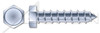3/8" X 1" Self-Tapping Sheet Metal Screws, Type "A", Indented Hex Head, Steel, Zinc Plated and Baked