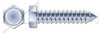 3/8" X 1" Self-Tapping Sheet Metal Screws, Type "AB", Indented Hex Head, Steel, Zinc Plated and Baked