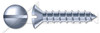 #6 X 1" Self-Tapping Sheet Metal Screws, Type "A", Oval Slot Drive, Steel, Zinc Plated and Baked