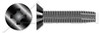 #8-32 X 1/4" Type F Thread Cutting Screws, Flat Undercut Countersunk Head with Phillips Drive, Black Oxide Coated Steel