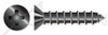 #6 X 3/4" Self-Tapping Sheet Metal Screws, Type "A", Flat Phillips Drive, Steel, Black Zinc and Baked