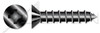 #6 X 2" Self-Tapping Sheet Metal Screws, Type "A", Flat Phillips Drive, Steel, Black Oxide