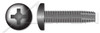 #10-24 X 3/8" Type F Thread Cutting Screws, Pan Head with Phillips Drive, Steel, Black Zinc and Baked